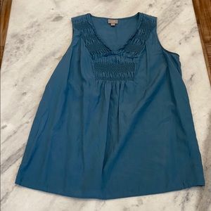 J. Jill Teal Silk/Cotton Sleeveless Top Size M